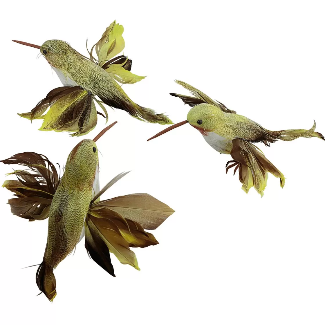 Decoración De Animales | Decoración De Verano>DecoWoerner Colibríes Decorativos 18 Cm , 3 Piezas verde
