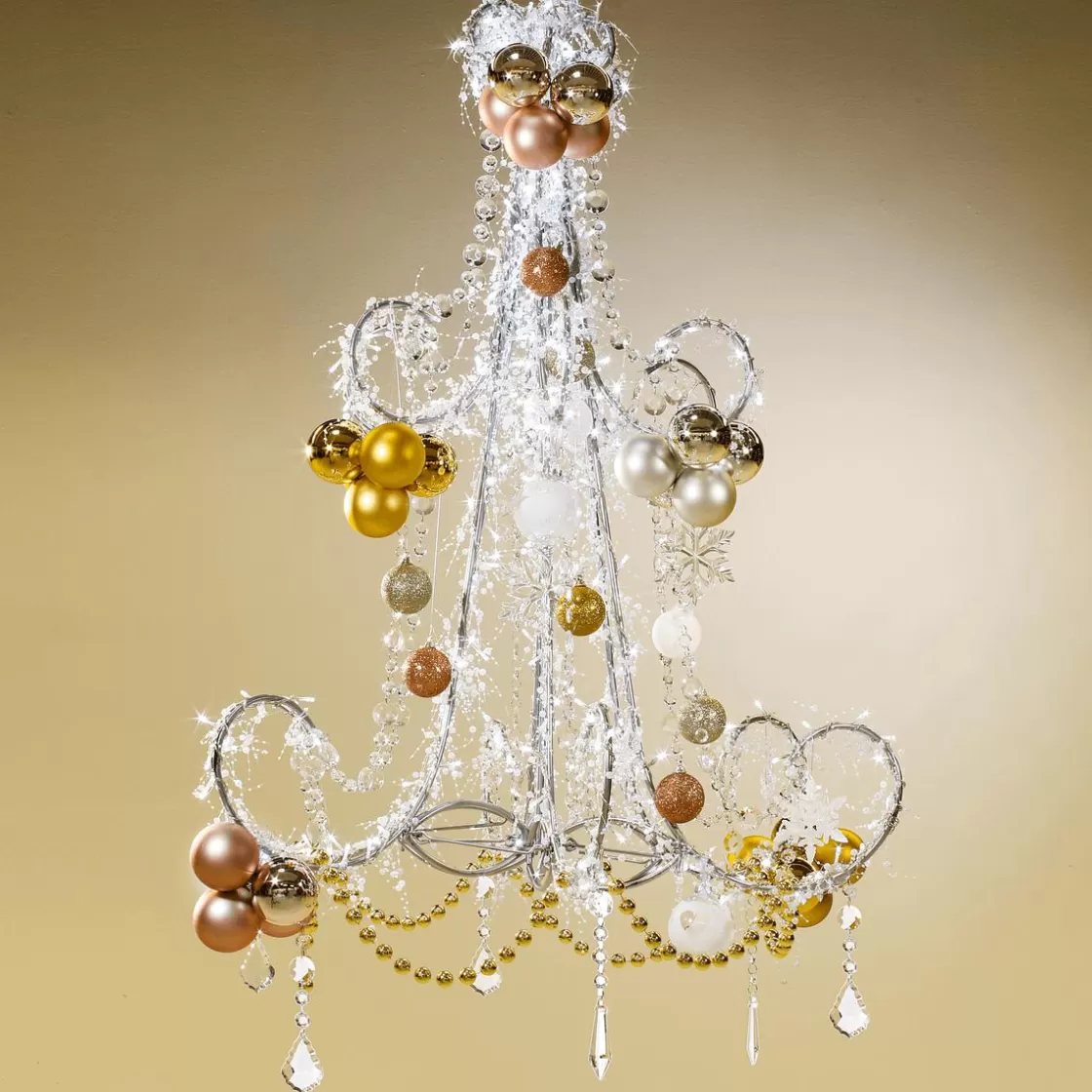 Decoración Dispersa | Figuras De Navidad>DecoWoerner Collar De Perlas XXL Deco 270 Cm oro