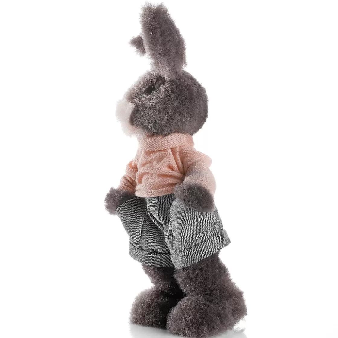 Decoración De Animales | Decoración De Pascua>DecoWoerner Conejo De Pascua De Peluche Deco De 40 Cm De Altura, Gris