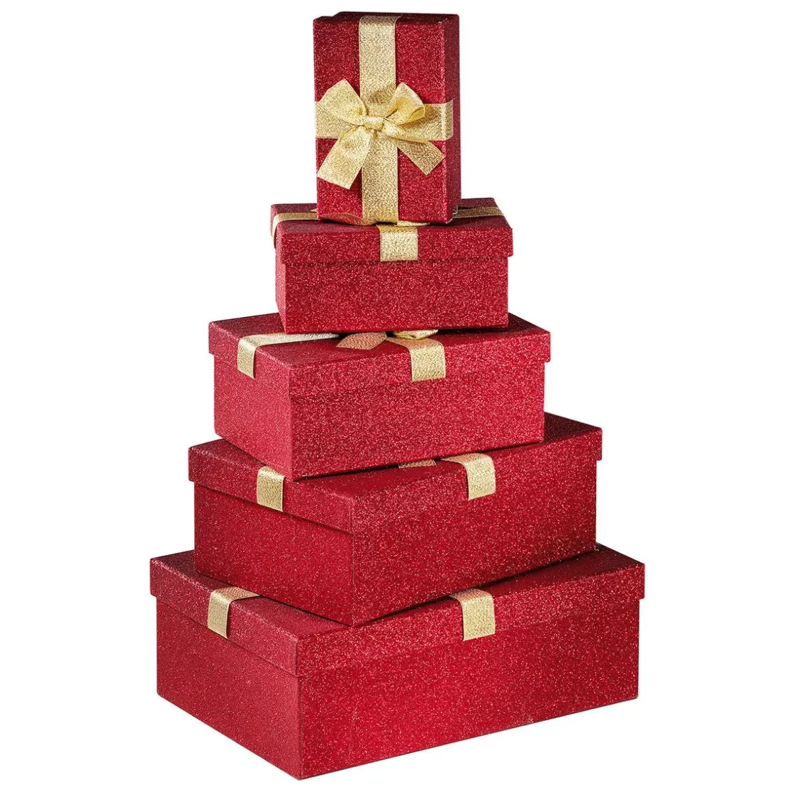 Cajas De Regalo>DecoWoerner Conjunto De Cajas De Regalo Rojas, 5 Piezas rojo