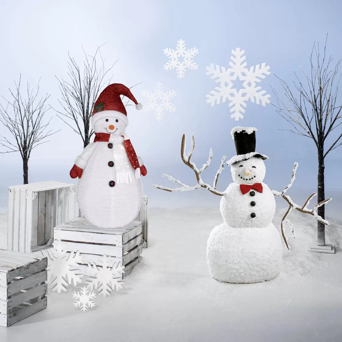 Decoración De Invierno>DecoWoerner Copo De Nieve De Algodón, Ø 30 Cm blanco