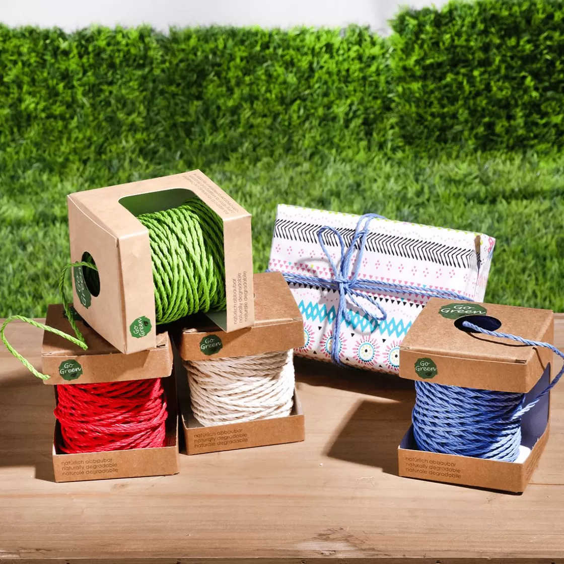 Cintas De Regalo | Go Green - Envoltorio Para Regalo Ecológico>DecoWoerner Cordón De Algodón Ecológico 3 Mm 30 M rojo