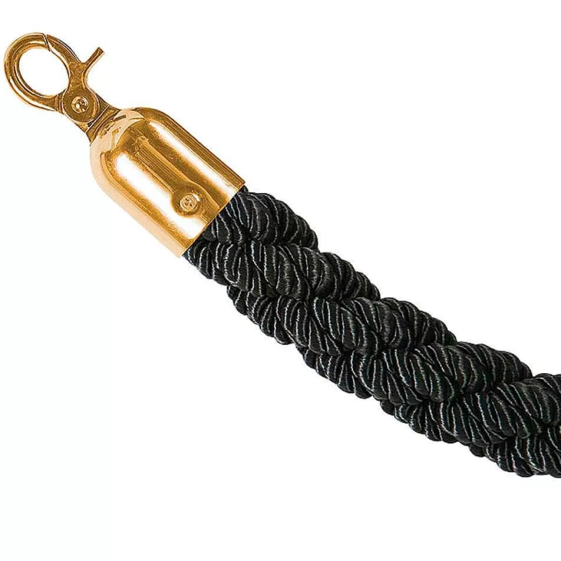 Carteles Y Señalización>DecoWoerner Cordón Para Postes Barrera, Longitud 150 Cm, Latón/ negro