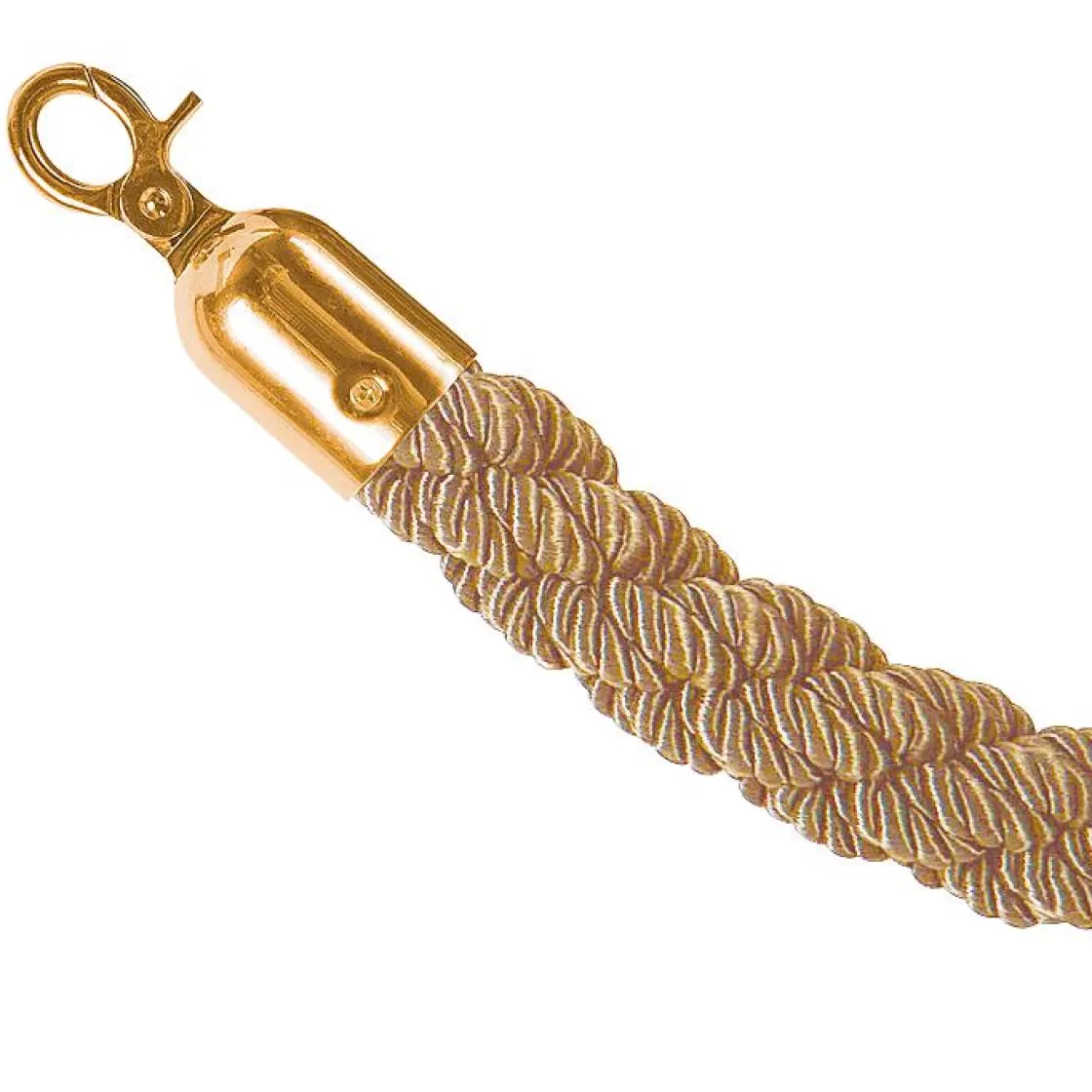 Carteles Y Señalización>DecoWoerner Cordón Para Postes De Barrera, 150 Cm De Longitud, Latón/naturaleza Beige