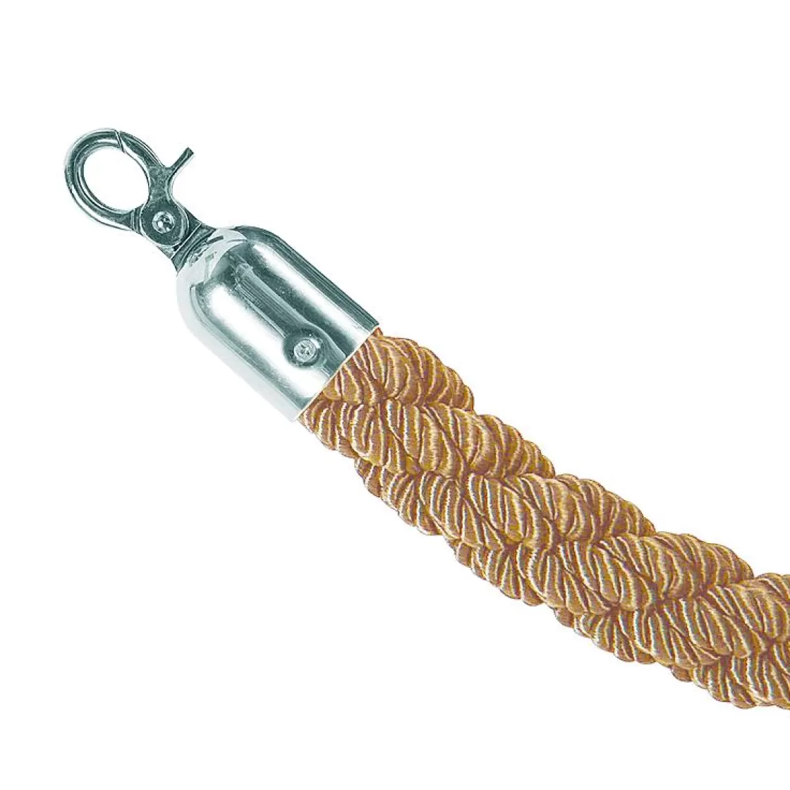 Carteles Y Señalización>DecoWoerner Cordón Para Postes De Barrera, 150 Cm De Longitud, Plata/natural Beige
