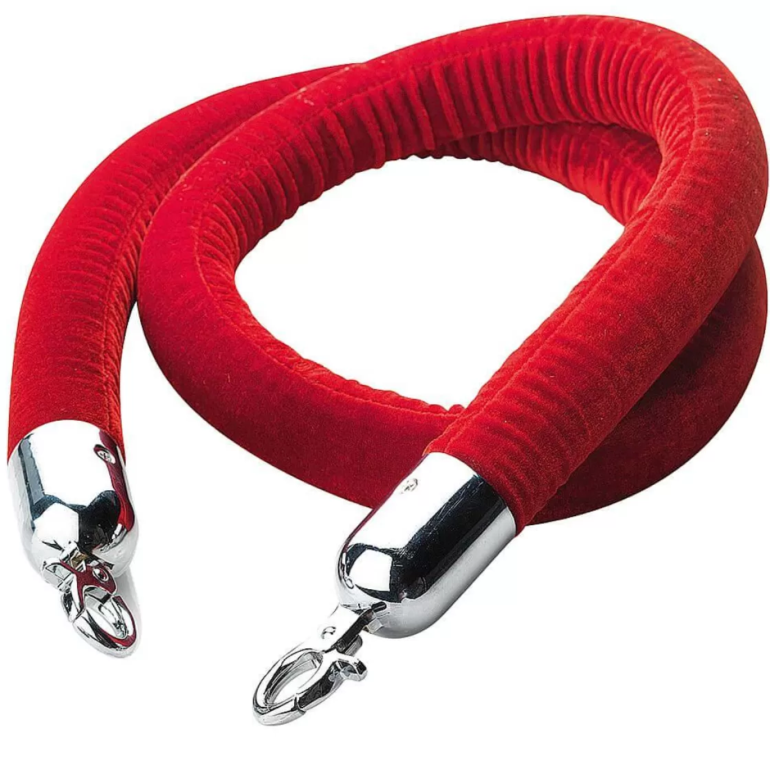 Carteles Y Señalización>DecoWoerner Cordón Para Postes De Barrera, 150 Cm De Longitud, Plateado/ rojo