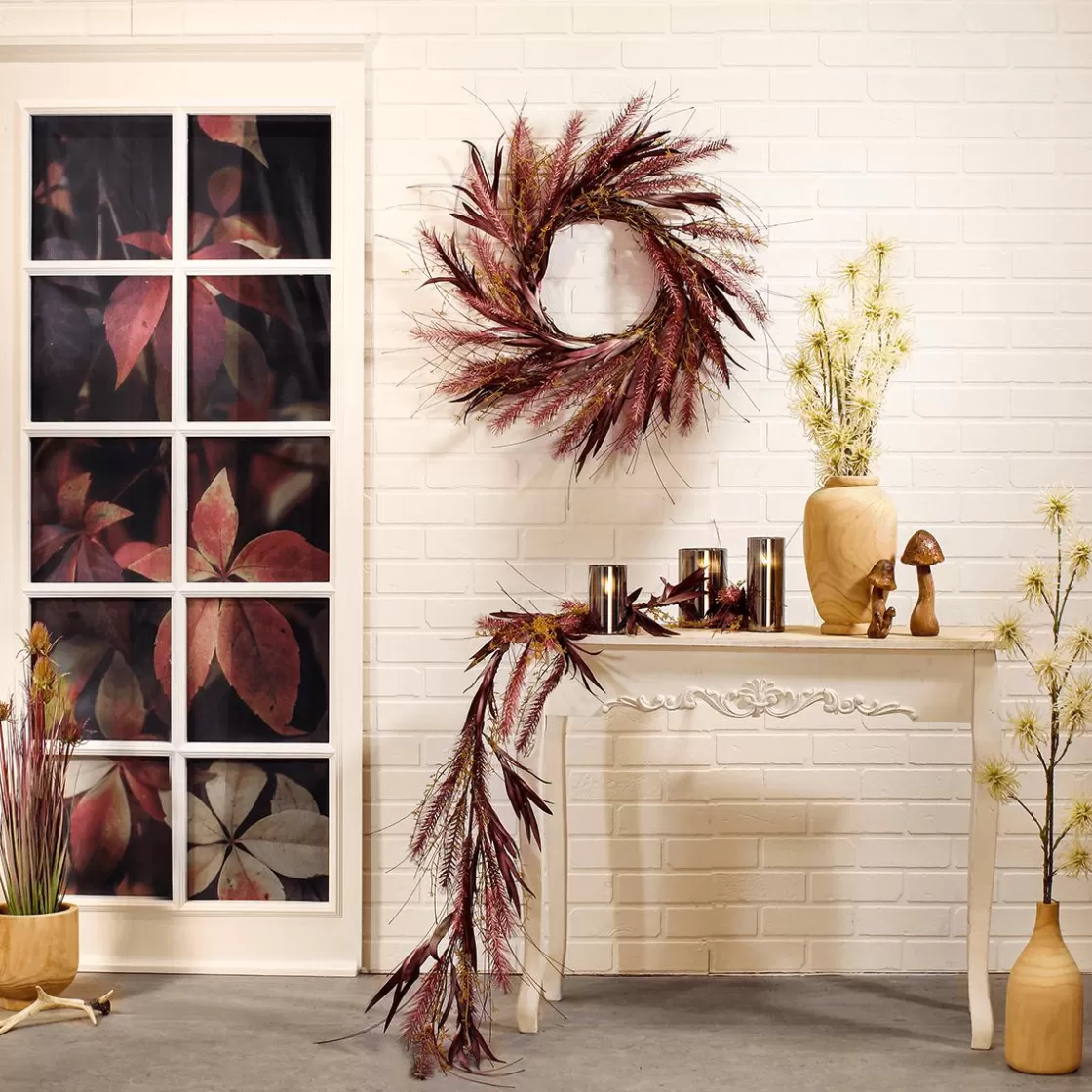Decoración De Otoño>DecoWoerner Cornamenta De Ciervo Deco 32 X 9 X 19 Cm Marrón (largo X Ancho X Alto) blanco