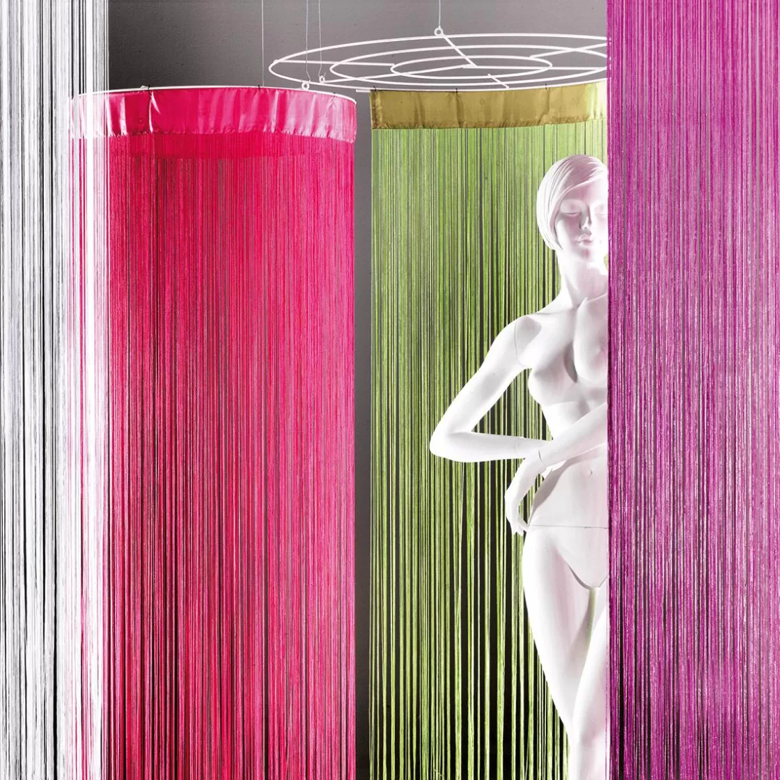 Decoración Temática>DecoWoerner Cortina De Cuerdas Blanca, 200 X 90 Cm blanco