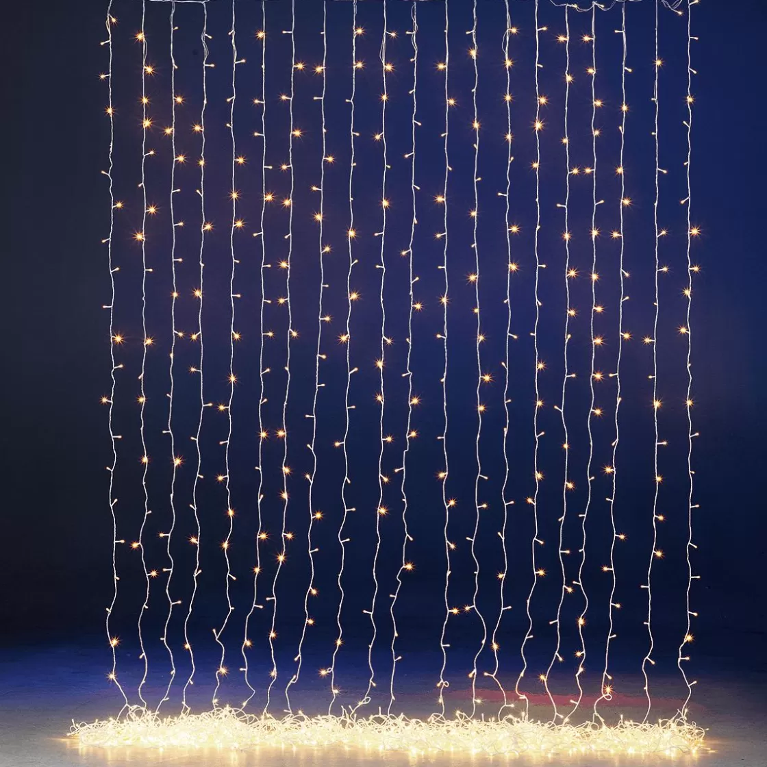 Luces De Navidad>DecoWoerner Cortina De Luces LED 24V Para Exteriores, 1500 LED, 720 X 200 Cm blanco