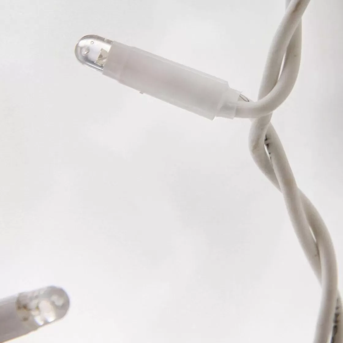 Luces De Navidad>DecoWoerner Cortina De Luz LED Profesional IP67, 900 Cm Sin Cable De Alimentación, Blanca