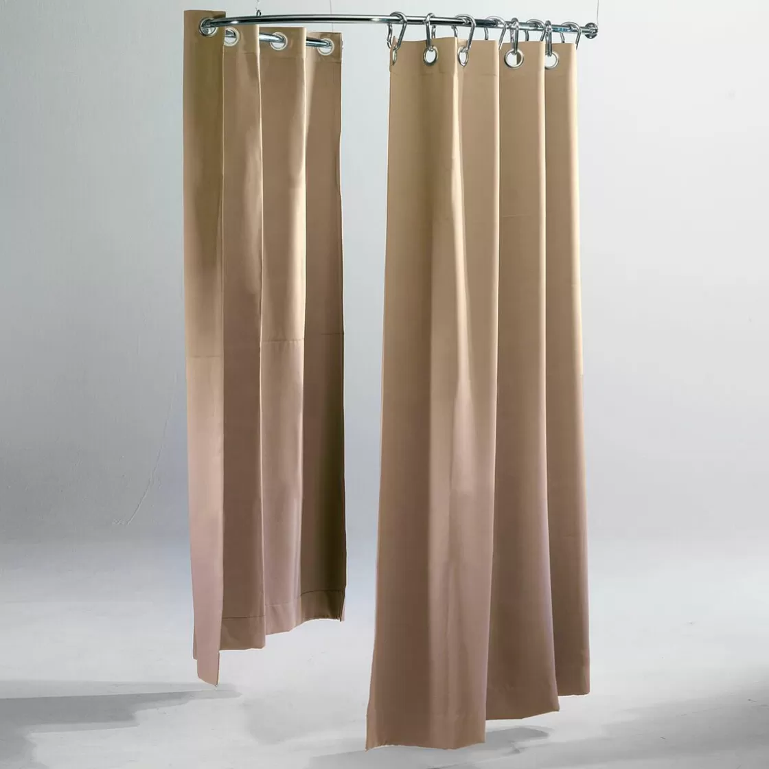 Probadores Y Cortinas>DecoWoerner Cortina De Vestuario, Longitud 200 Cm, Poco Inflamable, Beige marrón