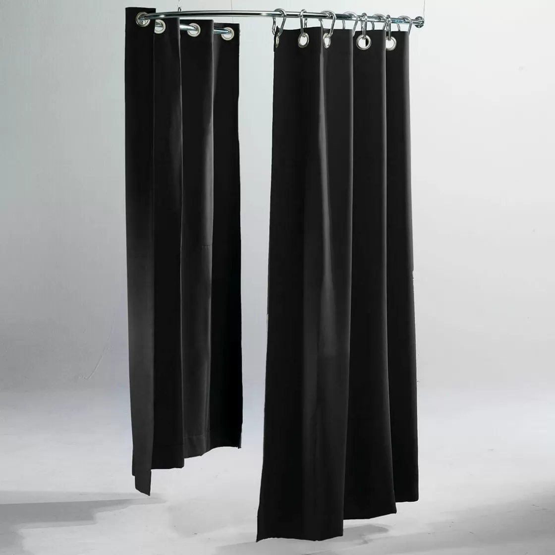 Probadores Y Cortinas>DecoWoerner Cortina De Vestuario, Longitud 200 Cm, Poco Inflamable, negro