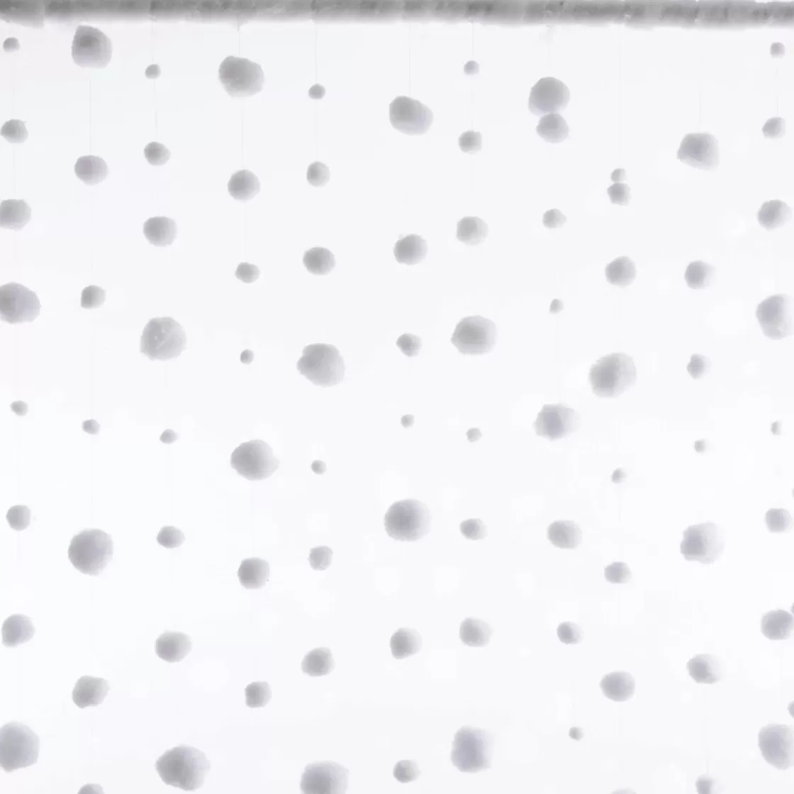 Decoración Navideña Xxl>DecoWoerner Cortina Decorativa Bola De Nieve 200 X 90 Cm blanco