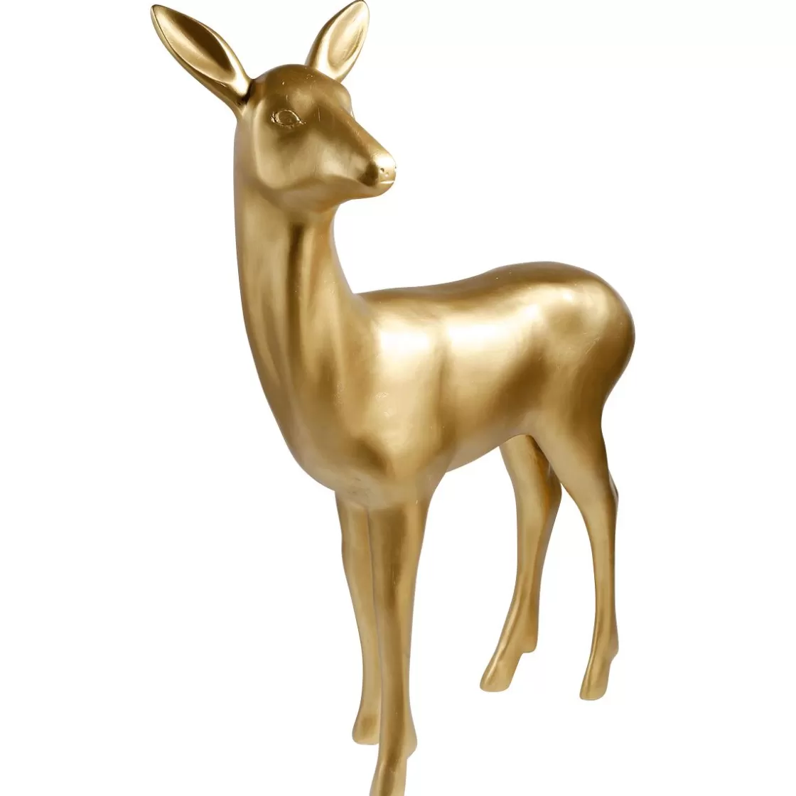 Decoración De Animales | Decoración De Otoño>DecoWoerner Corzo Decorativo, De Pie Altura 115 Cm, Color Dorado Metalizado oro