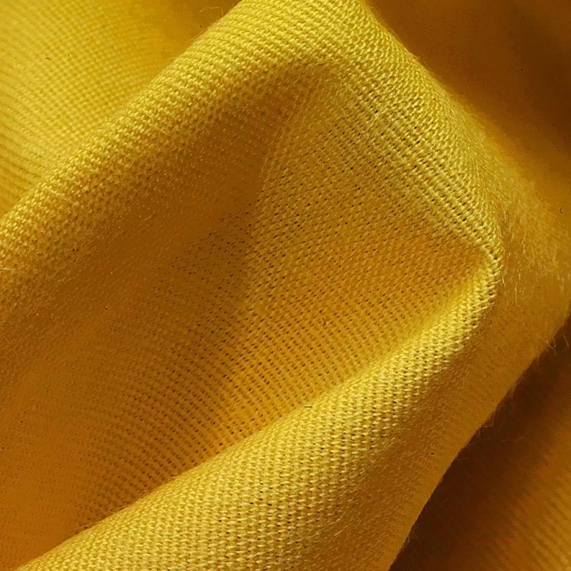 Telas>DecoWoerner Costillas De Tejido De Viscosa Maíz, 120 Cm De Ancho amarillo