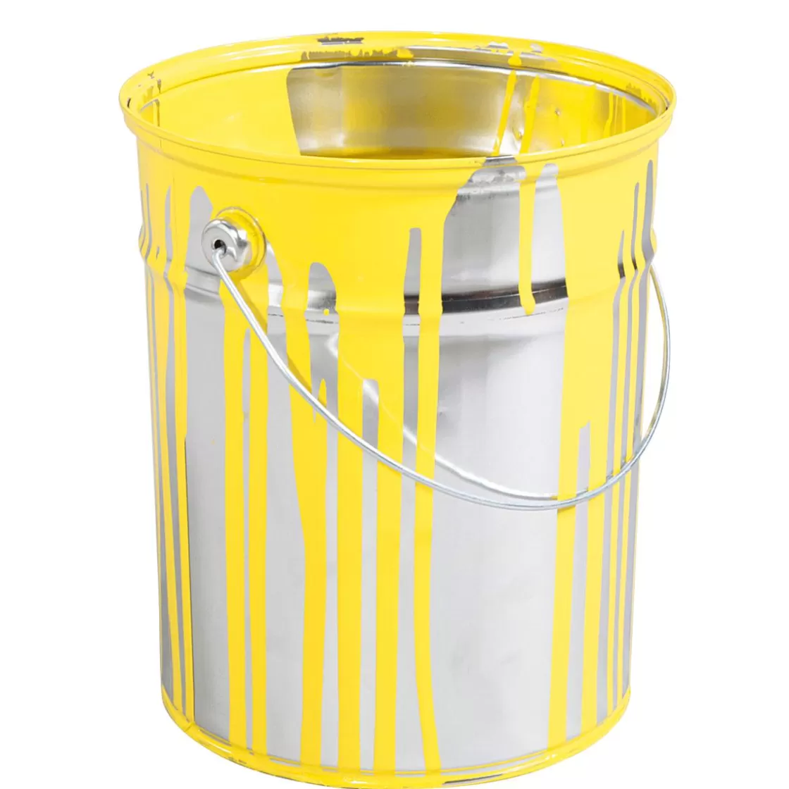 Decoración Temática>DecoWoerner Cubo De Pintura Decorativa De 23 Cm De Alto, amarillo