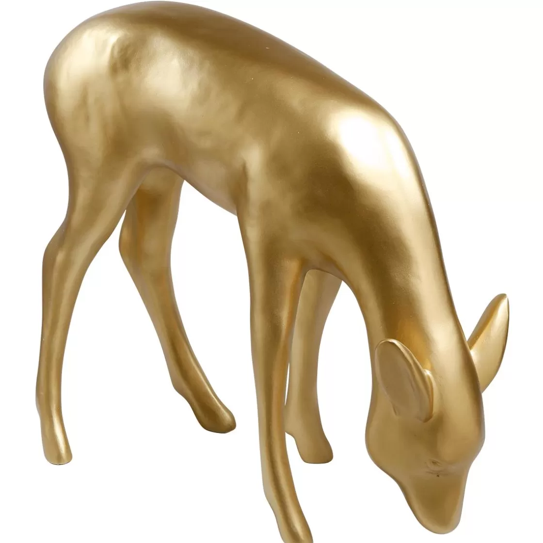 Decoración De Animales | Decoración De Otoño>DecoWoerner Deco Ciervo Comer 75 Cm De Alto, Dorado Metálico oro