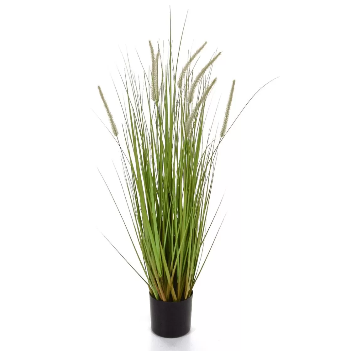 Decoración De Verano | Decoración De Primavera>DecoWoerner Deco Lampbush Grass En Maceta Negra 90 Cm verde