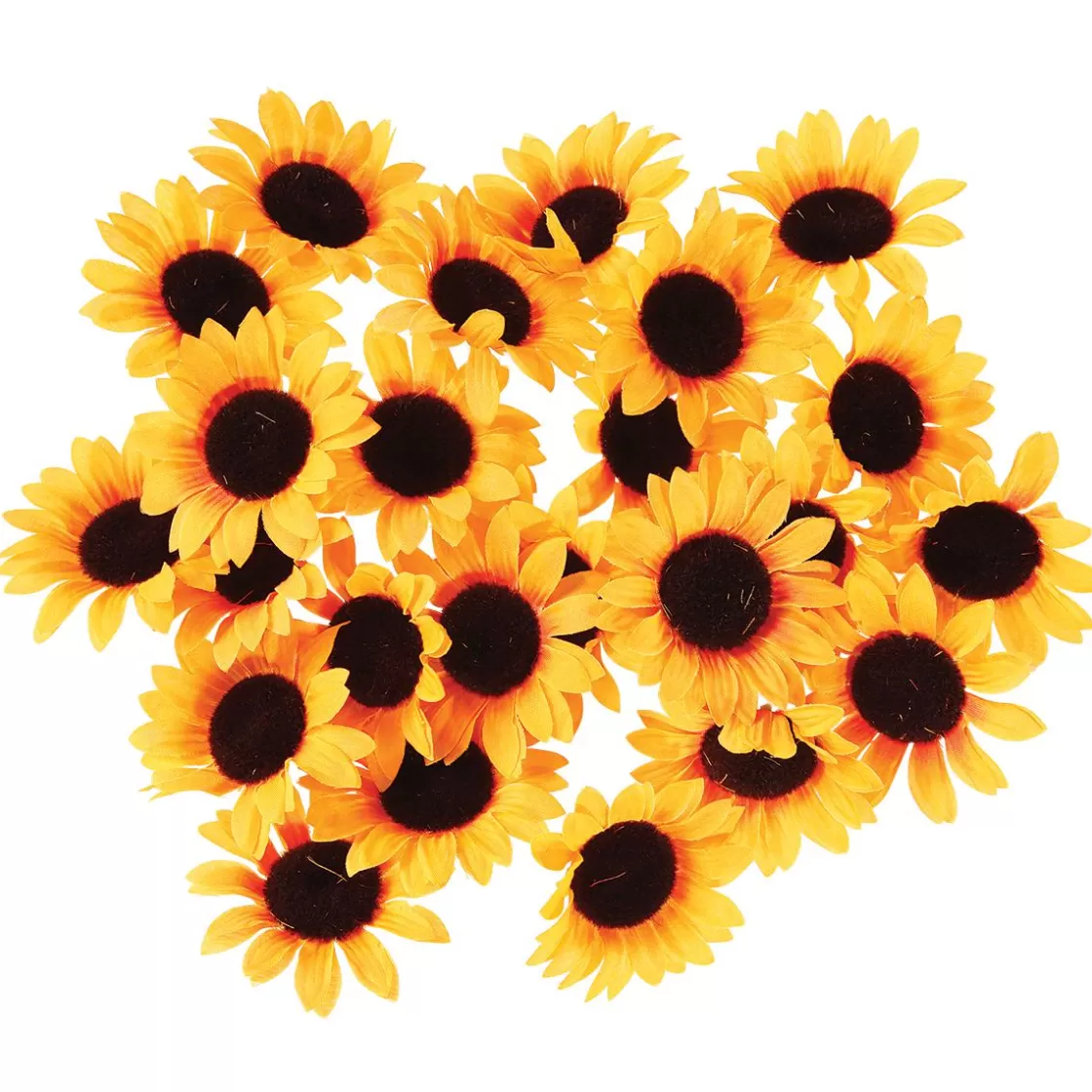 Decoración Dispersa | Decoración De Primavera>DecoWoerner Decoración Flores Girasoles, Paquete De 24 Piezas amarillo