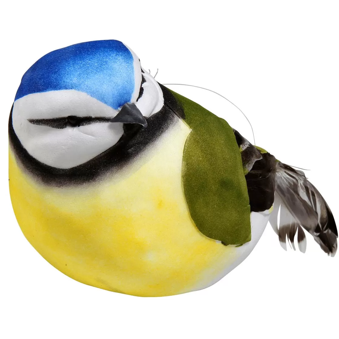 Decoración De Animales | Decoración De Primavera>DecoWoerner Decoración Pájaro Verde Amarillo 19 Cm azul