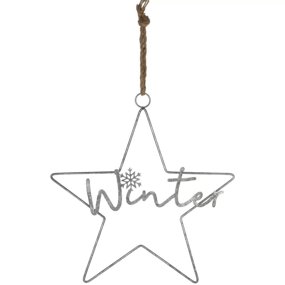 Estrella De Navidad>DecoWoerner Decostar Metal Antiguo 40 Cm plata