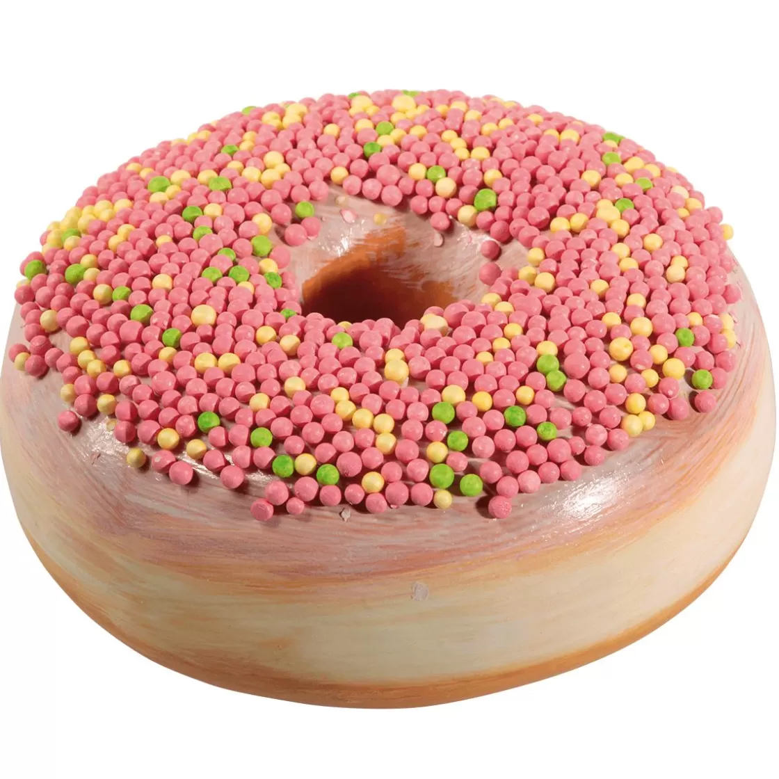 Chupetes Xxl>DecoWoerner Donut Decorativo Con Perlas De Azúcar 20 Cm Ø Colorido rosa