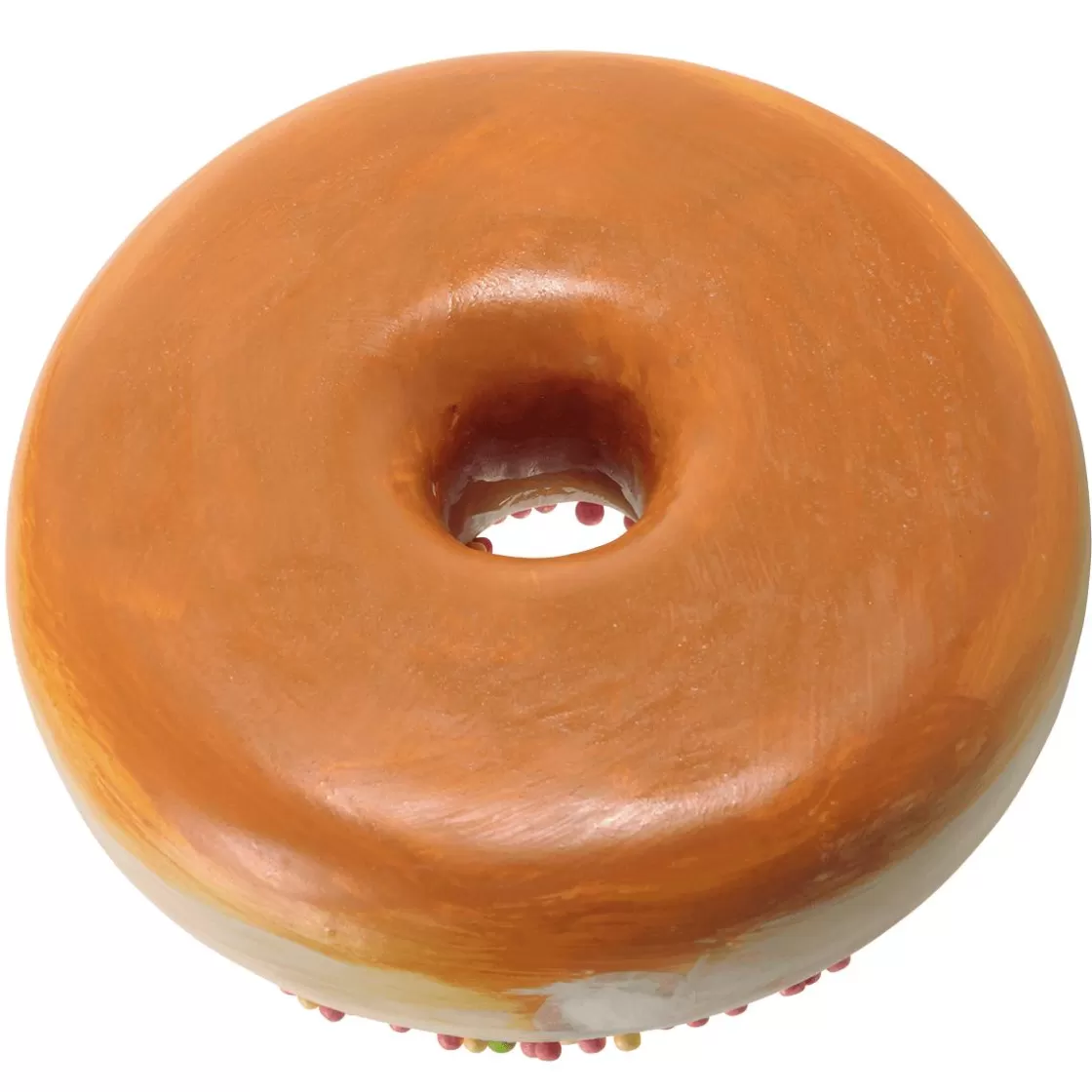 Chupetes Xxl>DecoWoerner Donut Decorativo Con Perlas De Azúcar 20 Cm Ø Colorido rosa