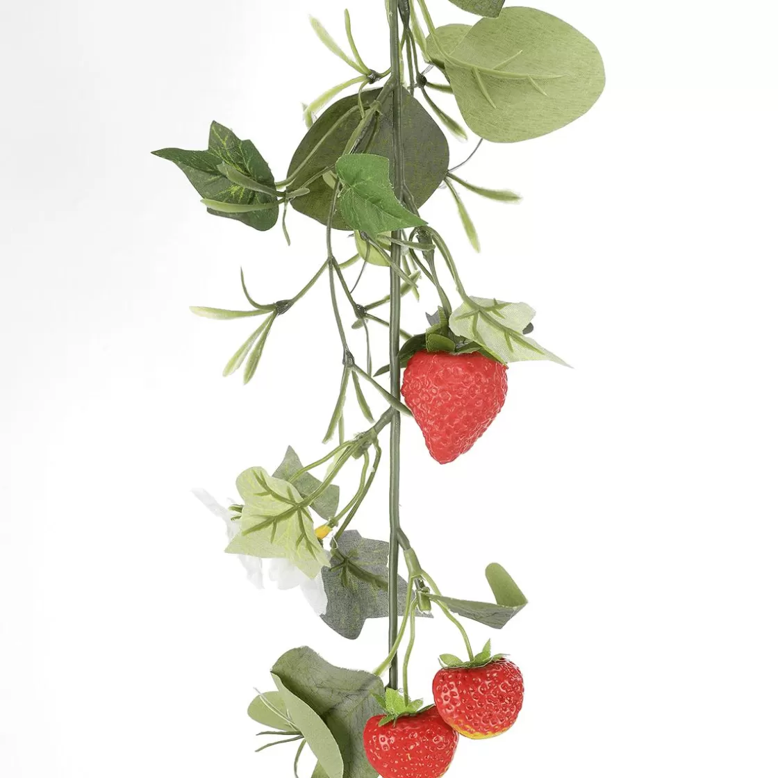 Decoración De Primavera | Guirnaldas Y Vides>DecoWoerner Enredadera Artificial De Fresas Con Fruta 180 Cm rojo