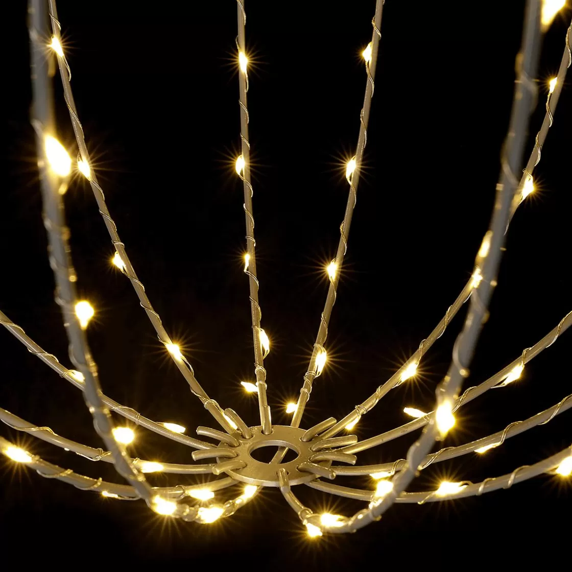 Luces De Navidad>DecoWoerner Esfera Luminosa LED Para Exteriores, LED Cálido - Blanco, Ø 30 Cm plata