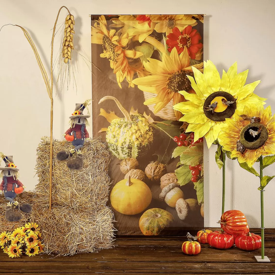 Decoración Temática | Decoración De Otoño>DecoWoerner Espantapájaros Sentado De 50 Cm multicolor