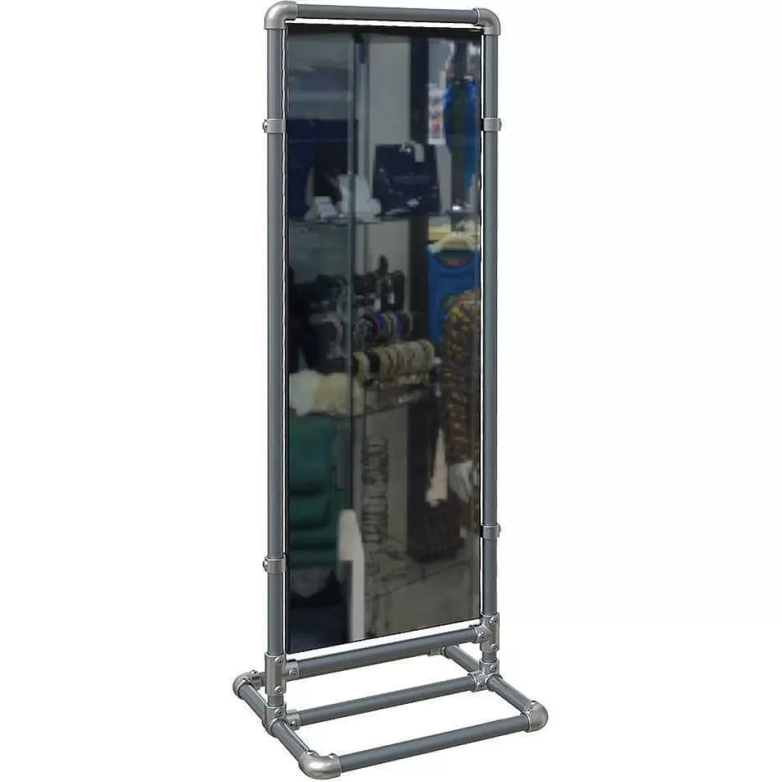 Expositores Para Tiendas>DecoWoerner Espejo De Para Probador "Factory" Altura 180 Cm plata