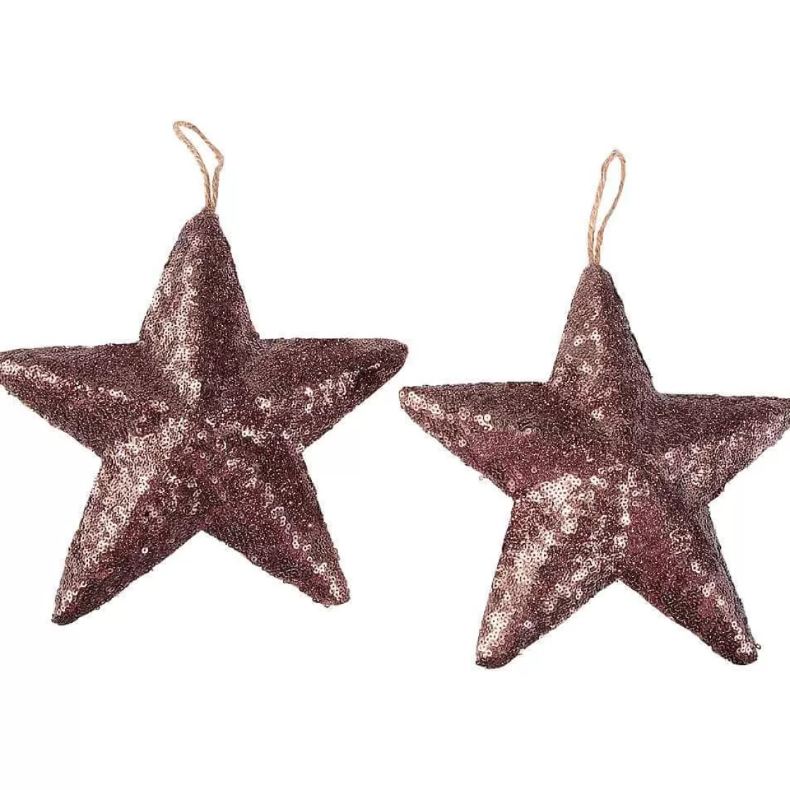 Estrella De Navidad>DecoWoerner Estrella Con Lentejuelas Ø 22 Cm, 2 Piezas, Nougat marrón