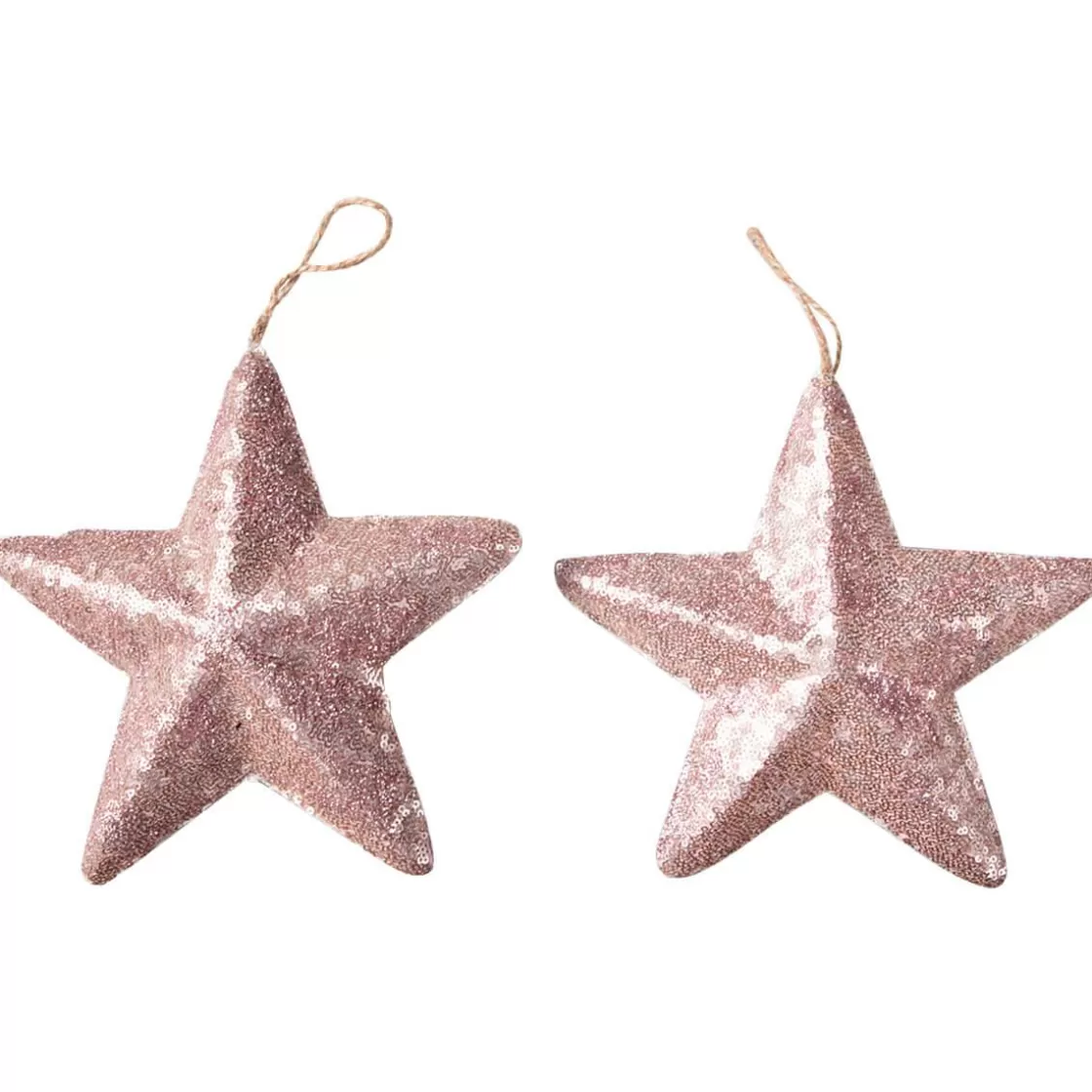 Estrella De Navidad>DecoWoerner Estrella Con Lentejuelas Ø 22 Cm, 2 Piezas, da rosa