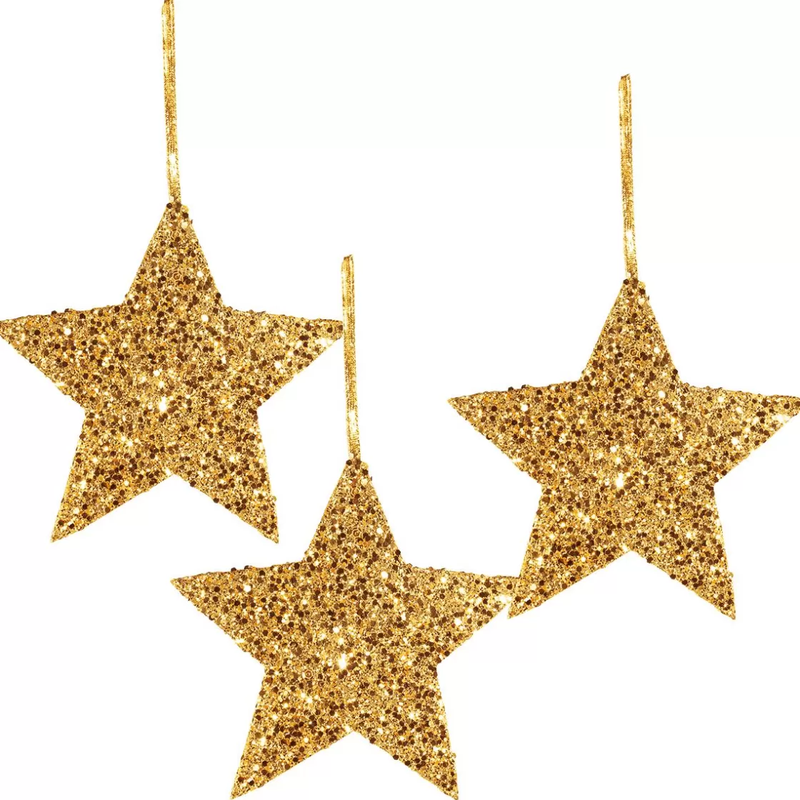 Estrella De Navidad>DecoWoerner Estrella Decorativa Dorada, 20 Cm, 3 Piezas oro