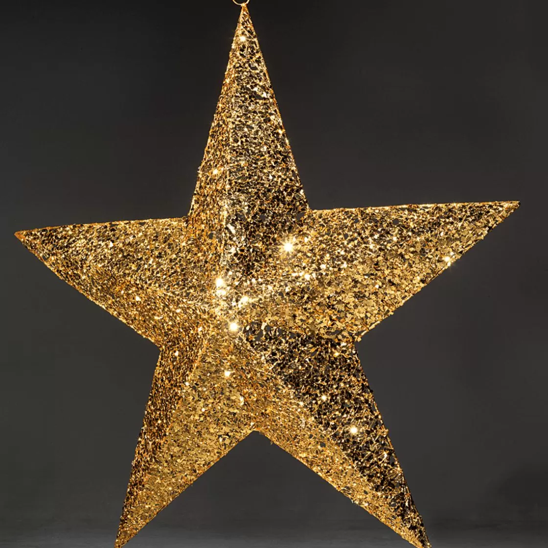 Decoración Navideña Xxl | Estrella De Navidad>DecoWoerner Estrella Decorativa, Dorado, Ø 150 Cm oro