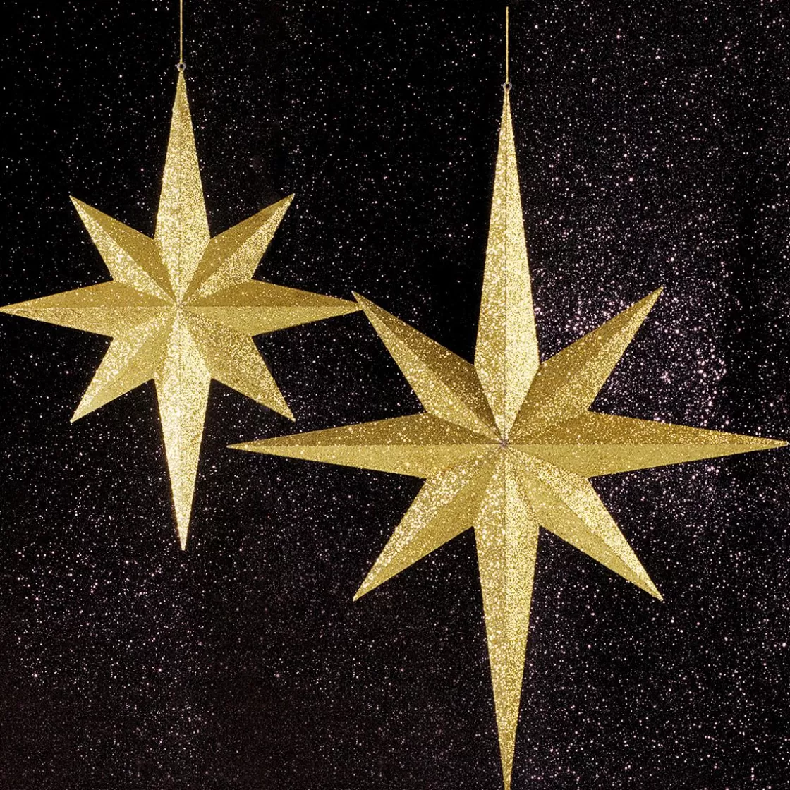 Estrella De Navidad>DecoWoerner Estrella Decorativa XXL 80 Cm oro