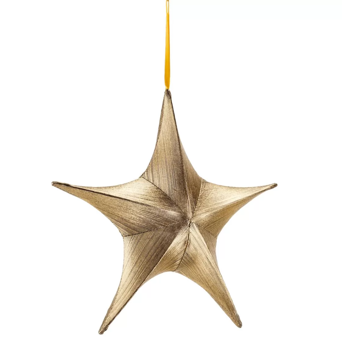 Estrella De Navidad>DecoWoerner Estrella Dorada Plegable De Tela Decó Con Cremallera 110 Cm oro