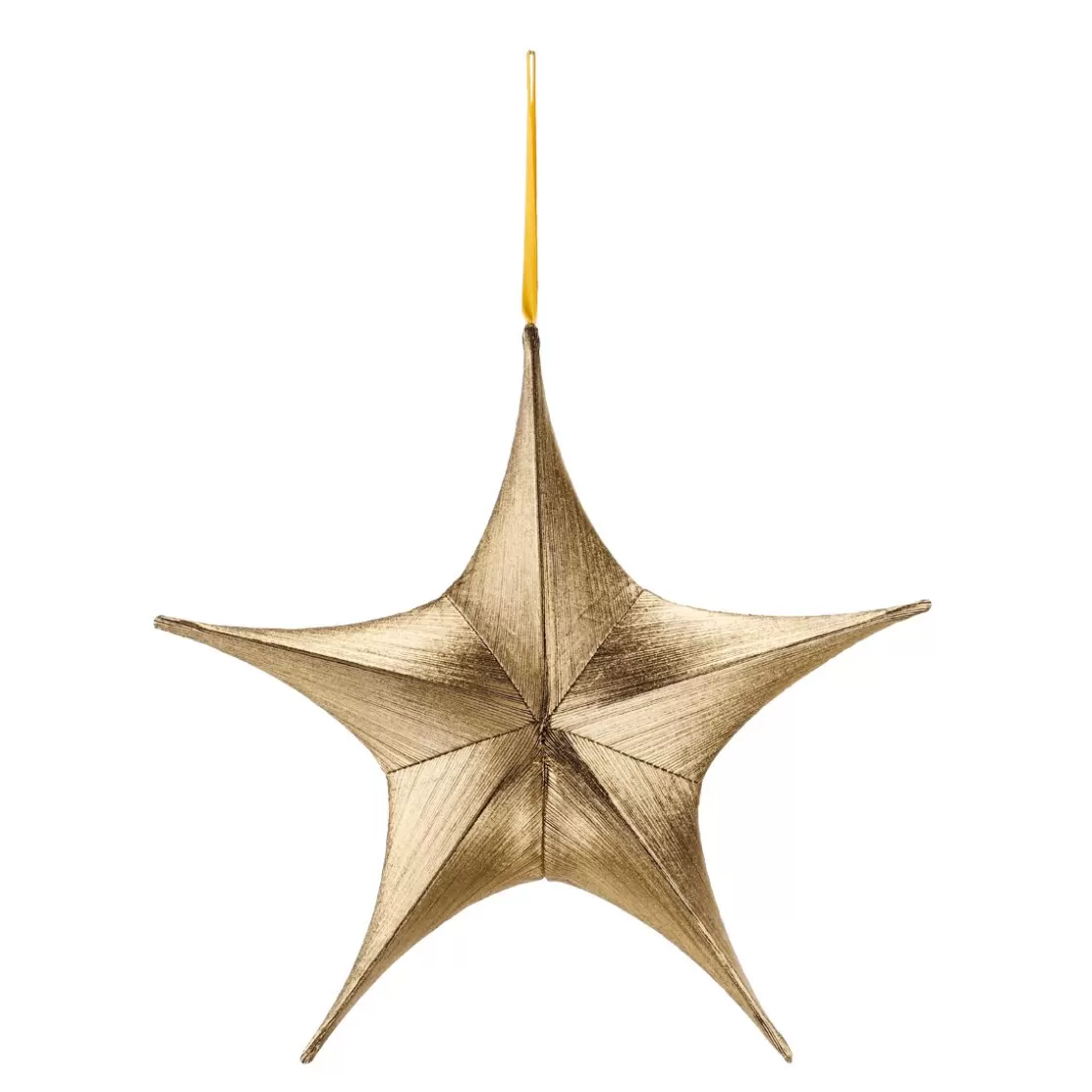 Estrella De Navidad>DecoWoerner Estrella Dorada Plegable De Tela Decó Con Cremallera 110 Cm oro