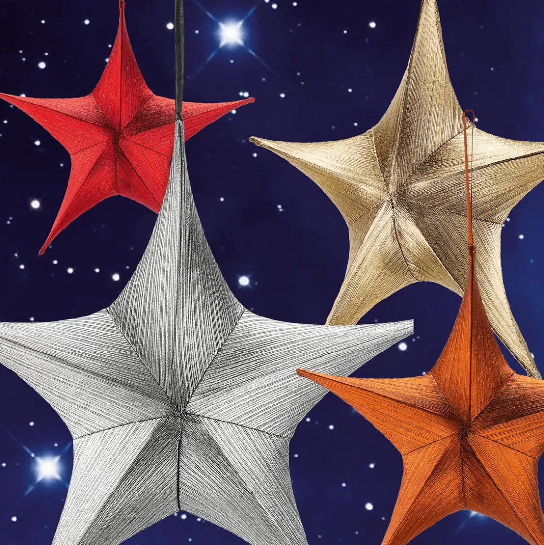 Estrella De Navidad>DecoWoerner Estrella Dorada Plegable De Tela Decó Con Cremallera 110 Cm oro