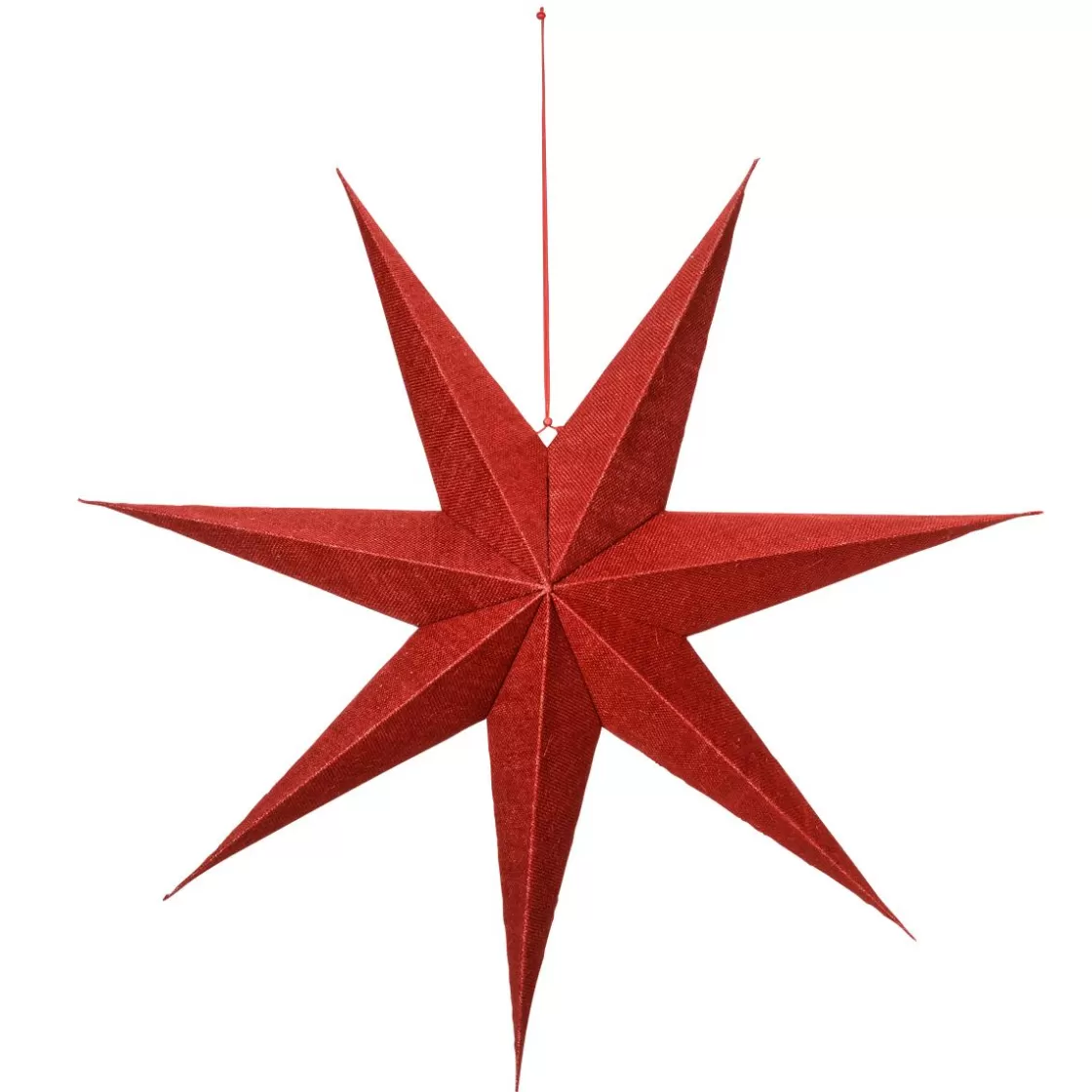 Estrella De Navidad>DecoWoerner Estrella Plegable Cubierta De Yute 45 Cm rojo