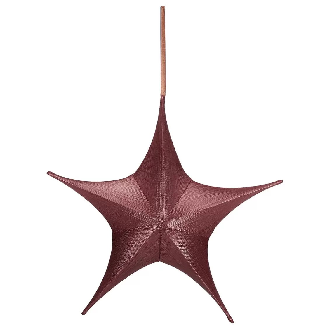 Estrella De Navidad>DecoWoerner Estrella Plegable De Tela Decorativa Rojo Burdeos Con Cremallera, 40 Cm marrón