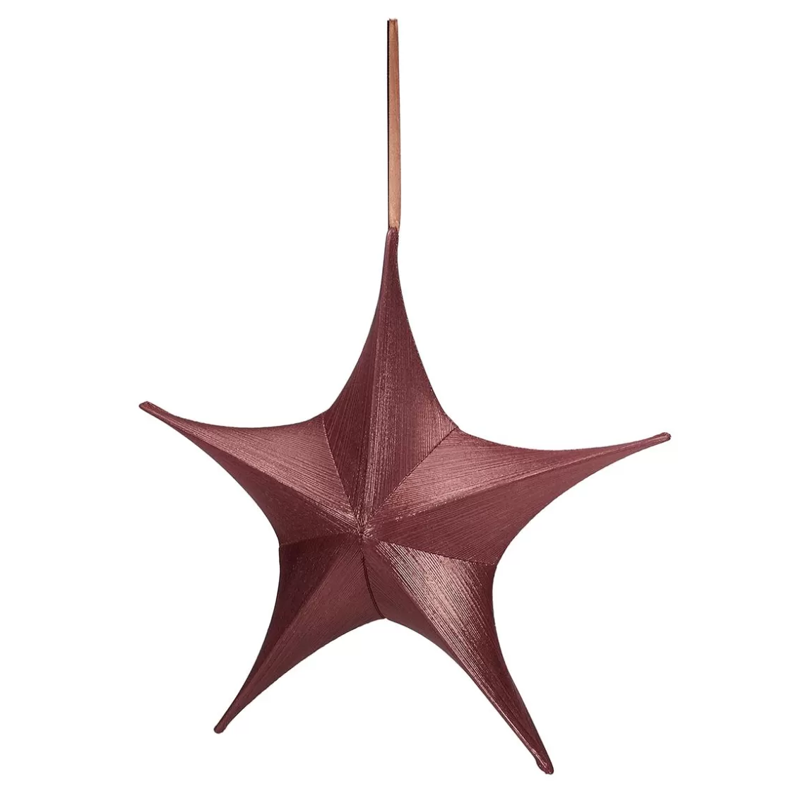 Estrella De Navidad>DecoWoerner Estrella Plegable De Tela Decorativa Rojo Burdeos Con Cremallera, 40 Cm marrón