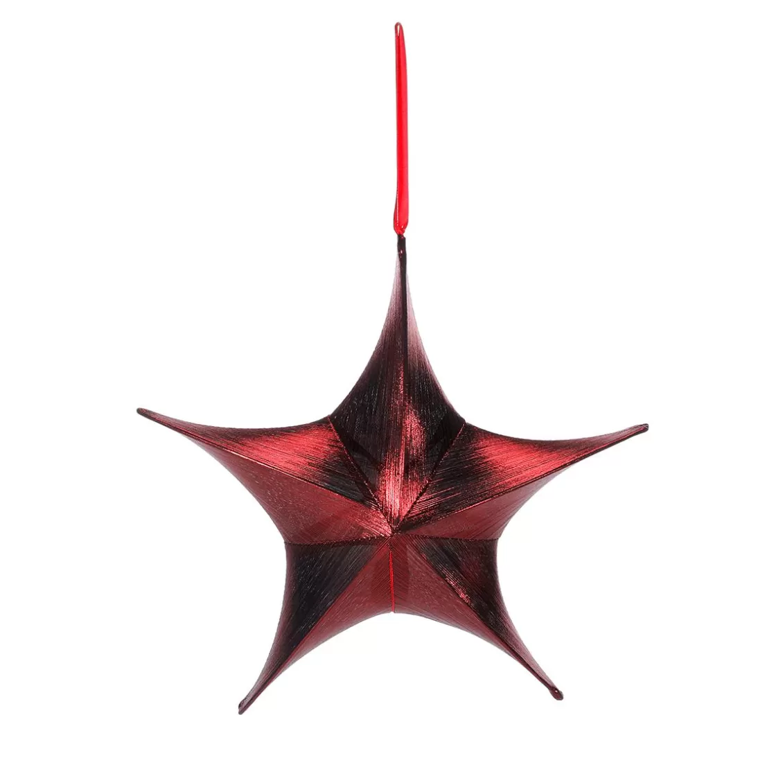 Decoración Temática | Decoración Navideña Xxl>DecoWoerner Estrella Plegable De Tela Decorativa, Metalizado, Con Cremallera rojo
