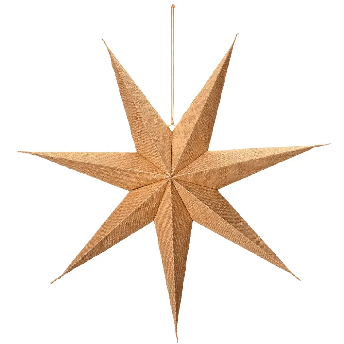 Estrella De Navidad>DecoWoerner Estrella Plegable Recubierta De Yute 75 Cm marrón