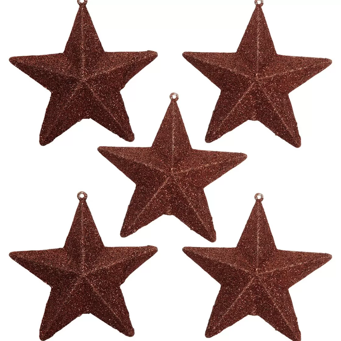 Estrella De Navidad>DecoWoerner Estrellas Brillantes Decorativas Nougat, Ø 10 Cm, 5 Piezas marrón