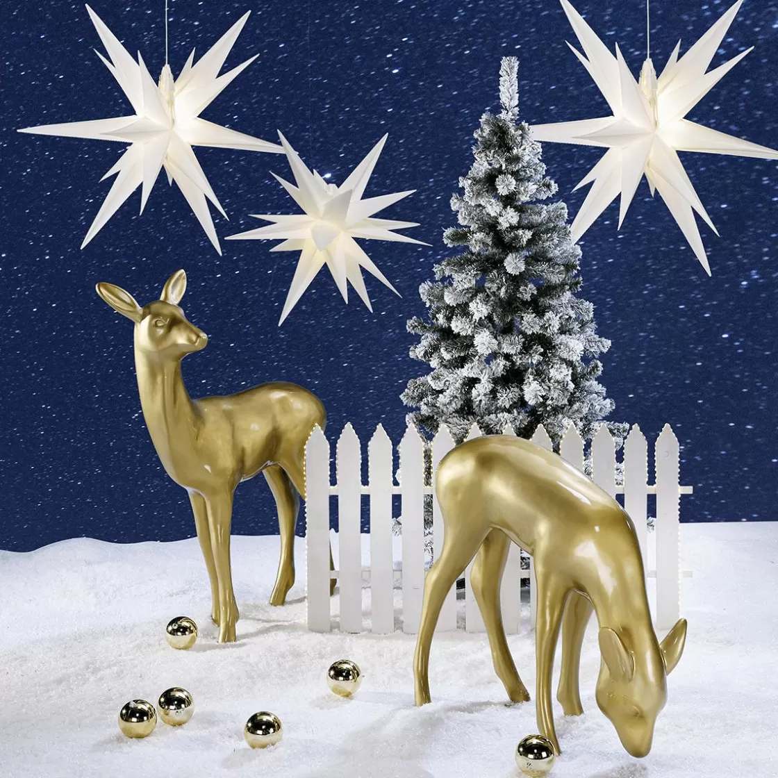 Decoración Temática | Estrella De Navidad>DecoWoerner Estrellas De Plástico En 3D De Aspecto blanco