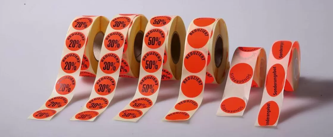 Etiquetaje | Material De Rebajas>DecoWoerner Etiquetas Promocionales 20%, 1000 Piezas rojo