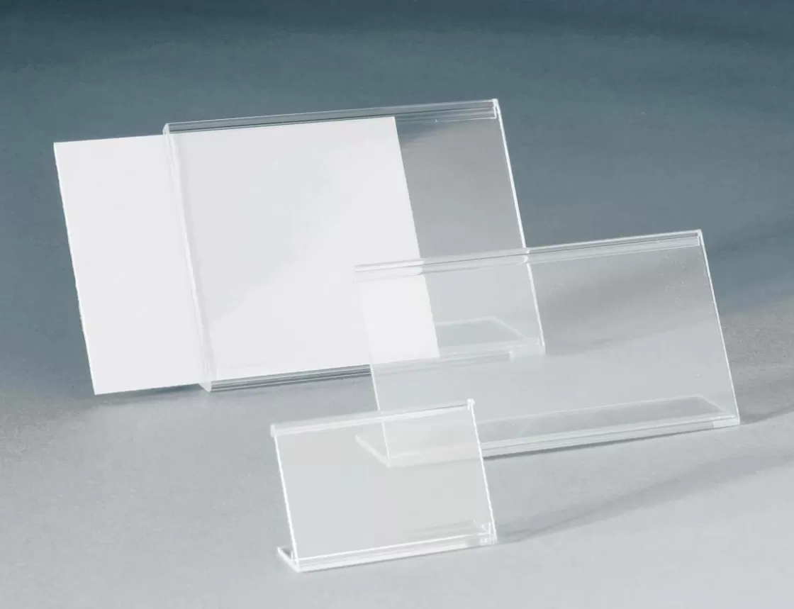 Etiquetaje>DecoWoerner Expositor Acrílico En L En Horizontal, 52 X 34 Mm transparente