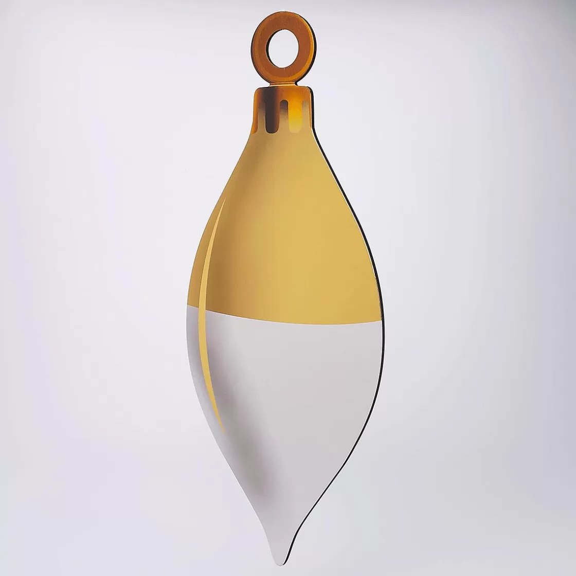 Decoración Navideña Xxl>DecoWoerner Expositor De Bolas De Navidad En Forma De Gota 25 X 56 Cm Oro blanco