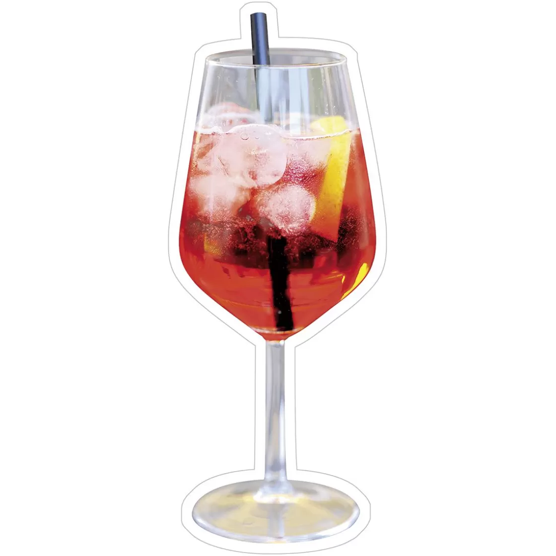 Decoración Temática | Decoración De Verano>DecoWoerner Expositor De Cócteles Aperol Spritz 20 X 50 Cm naranja